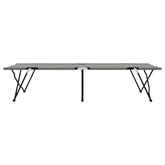 Składane Łóżko Kempingowe Szary 206 x 76 x 74 cm Oxford i stal