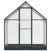 Szklarnia Ogrodowa z drzwiami antracytowy 183,5 x 63,5 x 207 cm