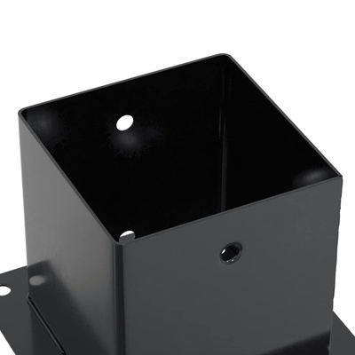 Podstawy słupków kwadratowe 4 szt. Antracyt 141x141 mm