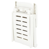 Składany leżak, plastikowy, biały