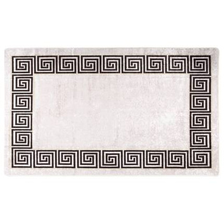 vidaXL Dywan z możliwością prania, biało-czarny, 150x230 cm