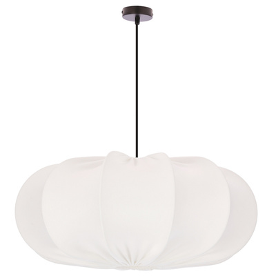 Lampa wisząca CAFEE' skandynawska - z abażurem kremowym latte 52 cm - minimalistyczne oświetlenie sufitowe w stylu japandi E27