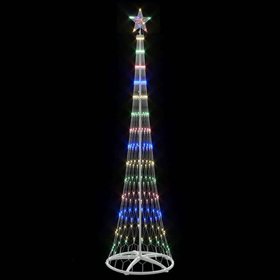 Choinka świąteczna LED z podstawą Wielokolorowe 250 cm Metal