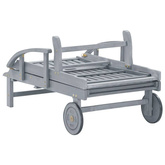 vidaXL Ogrodowy leżak z poduszką, lite drewno akacjowe