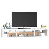 vidaXL Szafka pod TV z oświetleniem LED, biała, 230x36,5x40 cm