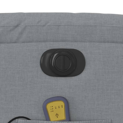 vidaXL Podnoszony fotel masujący, elektryczny, rozkładany, jasnoszary