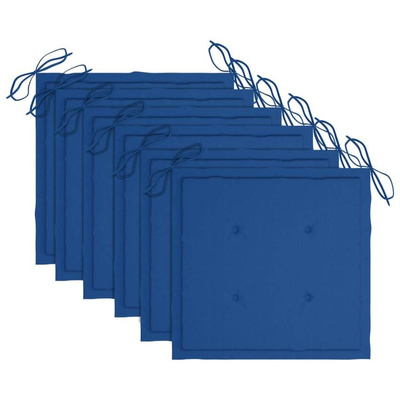 vidaXL Składane krzesła ogrodowe, 6 szt., poduszki, drewno akacjowe