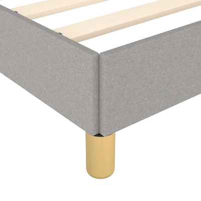 vidaXL Rama łóżka z zagłówkiem, jasnoszara, 100x200 cm, obity tkaniną model standard