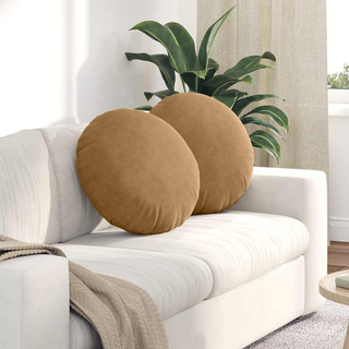 Poduszki na siedziska 2 pcs Brązowy ?50 x 19 cm Aksamit