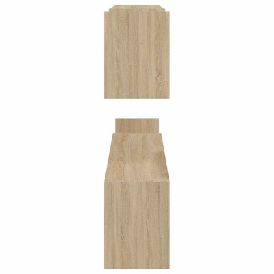 Półki ścienne, 2 szt., dąb sonoma, 100x15x20 cm