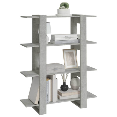 Regał na książki/przegroda, szarość betonu, 100x30x123,5 cm