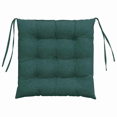 Poduszki na siedziska 4 pcs Ciemna zieleń 40 x 40 x 6 cm