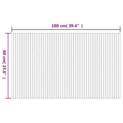 vidaXL Dywan prostokątny, naturalny, 60x100 cm, bambusowy