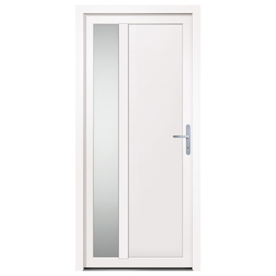 vidaXL Drzwi wejściowe, białe, 98x208 cm, PVC