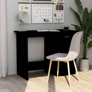 vidaXL Biurko, czarne, 100x50x76 cm, materiał drewnopochodny
