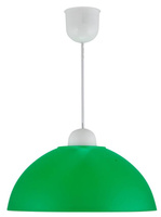 Lampa wisząca Mika zielona z kloszem pojedyncza nad stół z tworzywa E27
