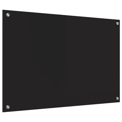 Panel kuchenny Czarny 90 x 60 cm szkło hartowane