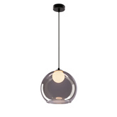 Brin lampa sufitowa czarny 1x15W G9 klosz dymiony+biały