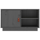 vidaXL Szafka pod TV, szara, 70x34x40 cm, lite drewno sosnowe