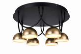 Plafon czarno-złoty  6 RING