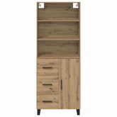 Highboard 2 szt. Dąb rzemieślniczy 69,5 x 34 x 180 cm