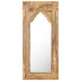 vidaXL Lustro w ramie z litego drewna mango, 50x3x110 cm