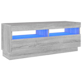 vidaXL Szafka pod TV z oświetleniem LED szary dąb sonoma, 100x35x40 cm