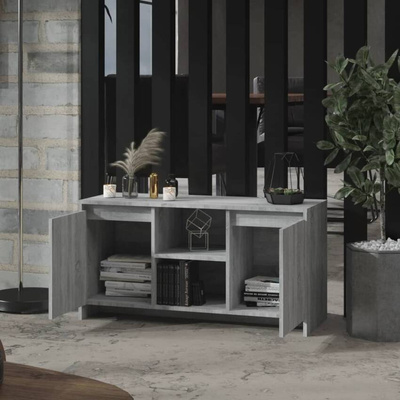 Szafka pod TV, szary dąb sonoma, 102x37,5x52,5 cm vidaXL
