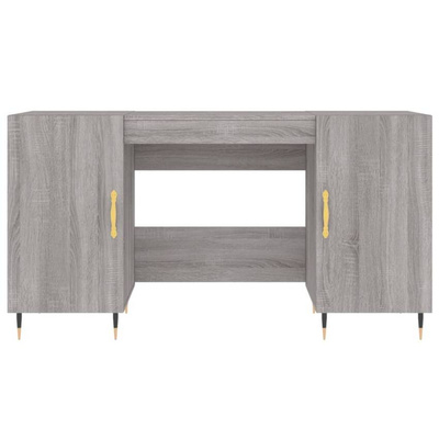 vidaXL Biurko, szary dąb sonoma, 140x50x75 cm, materiał drewnopochodny wariant 5