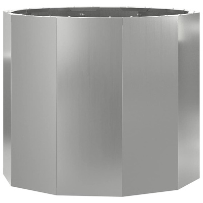 Donica Srebrny 60 x 60 x 50 cm Stal Galwanizowana