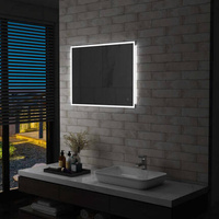 Lustro łazienkowe z LED i czujnikiem dotykowym, 80x60 cm vidaXL