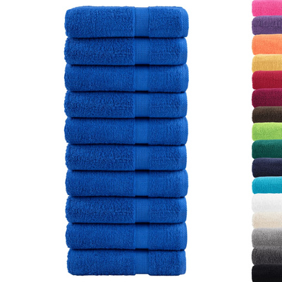 Ręczniki premium, SOLUND, 10 szt., niebieskie, 70x140 cm, 600 g/m?