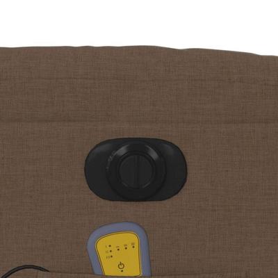 vidaXL Rozkładany fotel masujący, elektryczny, brązowy, tkanina