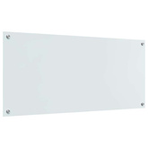 Panel kuchenny Biały 110 x 50 cm szkło hartowane