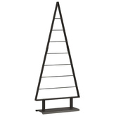 Metalowa choinka świąteczna z podstawą Czarny 125,5 cm Stal