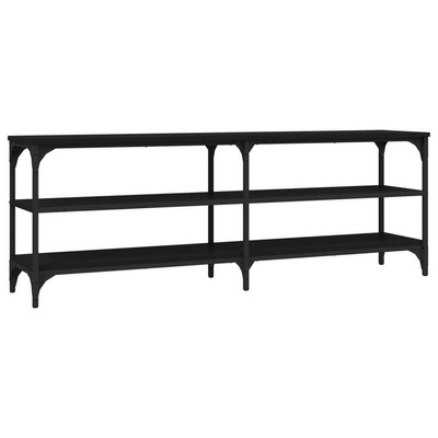 vidaXL Szafka pod TV, czarna, 140x30x50 cm, materiał drewnopochodny