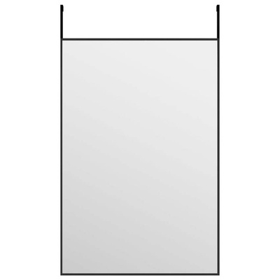 vidaXL Lustro na drzwi, czarne, 40x60 cm, szkło i aluminium
