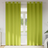 Firany blackout z kółkami 2 pcs Zielony 245 x 140 cm Poliester