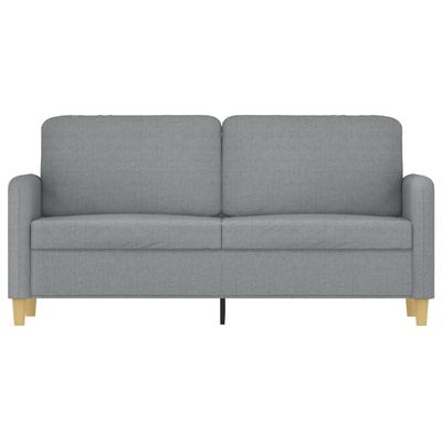 Sofa 2-osobowa, jasnoszara, 140 cm, tapicerowana tkaniną