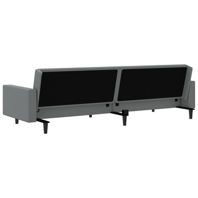2-osobowa sofa, szara, sztuczna skóra
