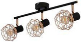 Lampa ścienna sufitowa listwa potrójna czarno-złota Acrobat 93-66640