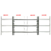 Krata na okno z regulacją, 500-650 mm, 3 metalowe pręty