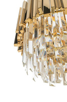 Lampa wisząca IMPERIAL LONG GOLD 90 - stal, kryształ-ADANI