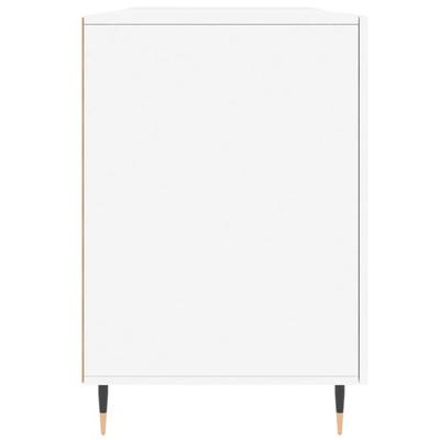 vidaXL Biurko białe z połyskiem, 140x50x75 cm, materiał drewnopochodny