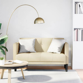 Sofa dwuosobowa kremowa 111 cm Tkanina