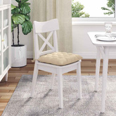 Poduszki na siedziska 4 pcs Kremowy 40 x 40 x 6 cm Mikrofibra