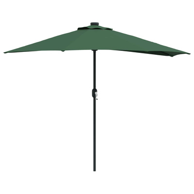 Parasolka ogrodowa Zielony 294 x 150 x 224 cm Poliester i Stal