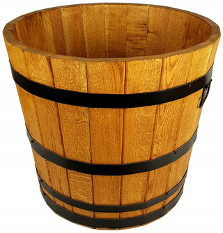 Duża donica ogrodowa doniczka drewniana  szerokość 55 cm wysokość 50 cm