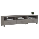 vidaXL Szafka pod TV HAMAR, jasnoszara, 158x40x40 cm, drewno sosnowe