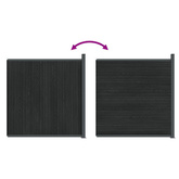 Panel ogrodzeniowy, szary, 173x186 cm, WPC